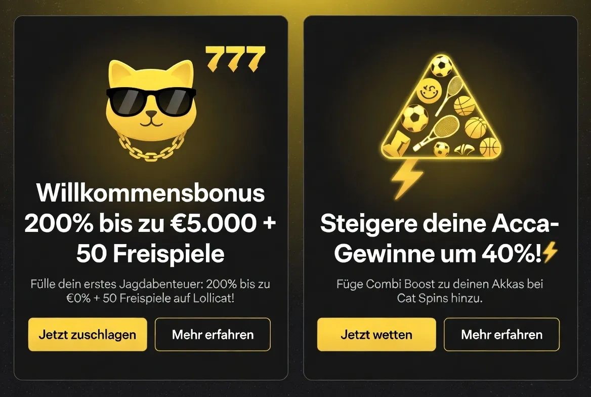 Bonusangebote und Aktionen